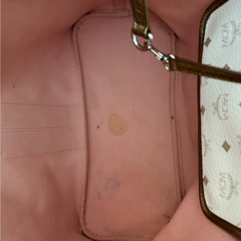 MCM Cream and Brown Tote Bag - Picture 6 of 7